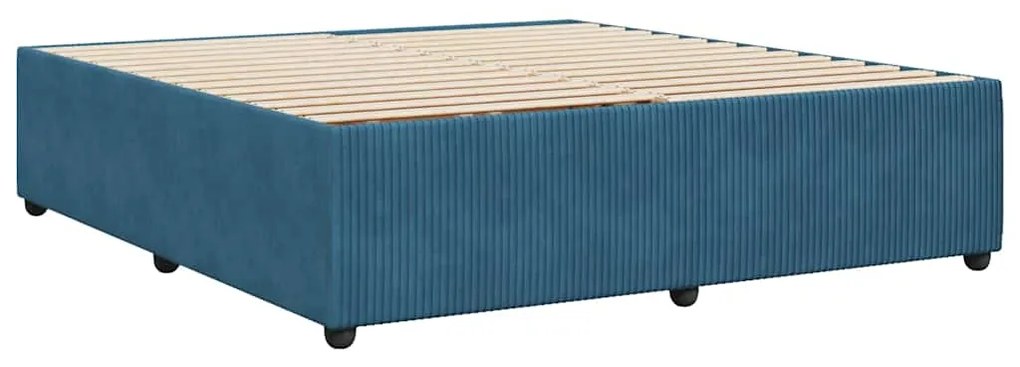 Estrutura de cama 180x200 cm veludo azul