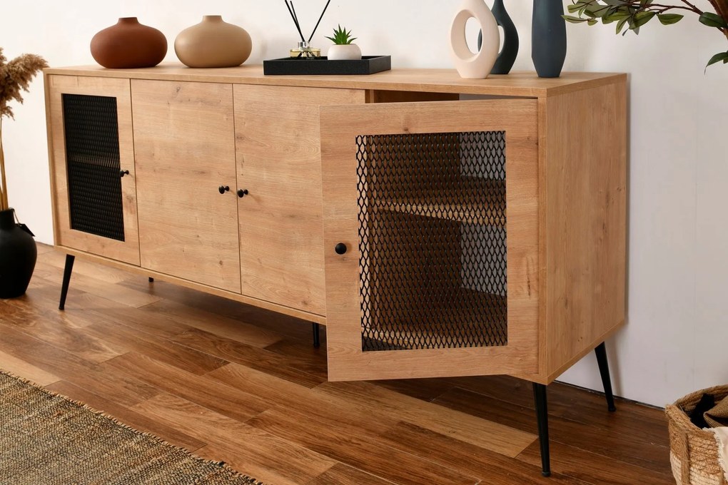 Console Wire – Oak – 180 cm x 81 cm x 41 cm