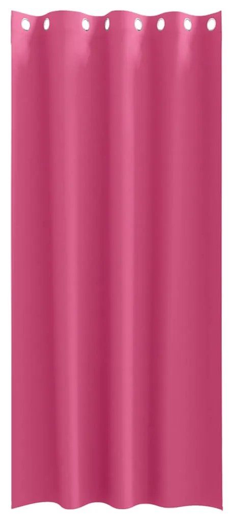 Cortinas 2 pcs Rosa Brilhante 260 x 140 cm Poliéster