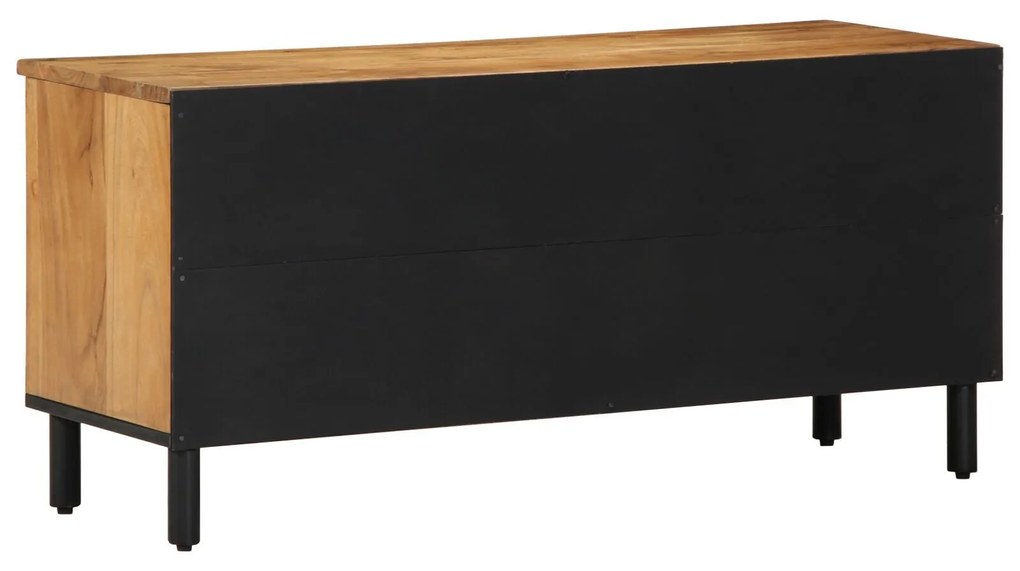 Armário para TV vidaXL 100x33,5x46 cm Madeira Maciça de Acácia