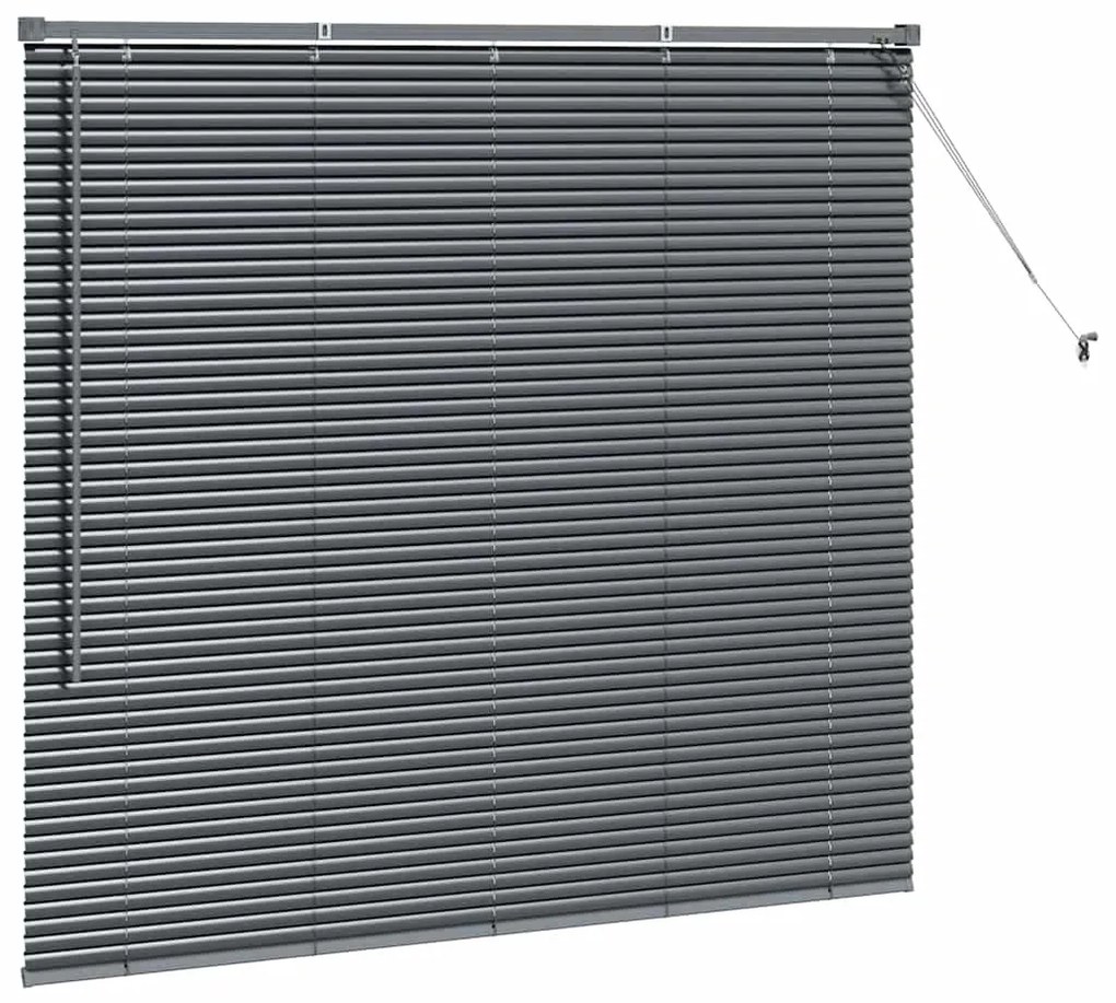 Persiana de Janela Cinzento-escuro 80 x 130 cm Alumínio