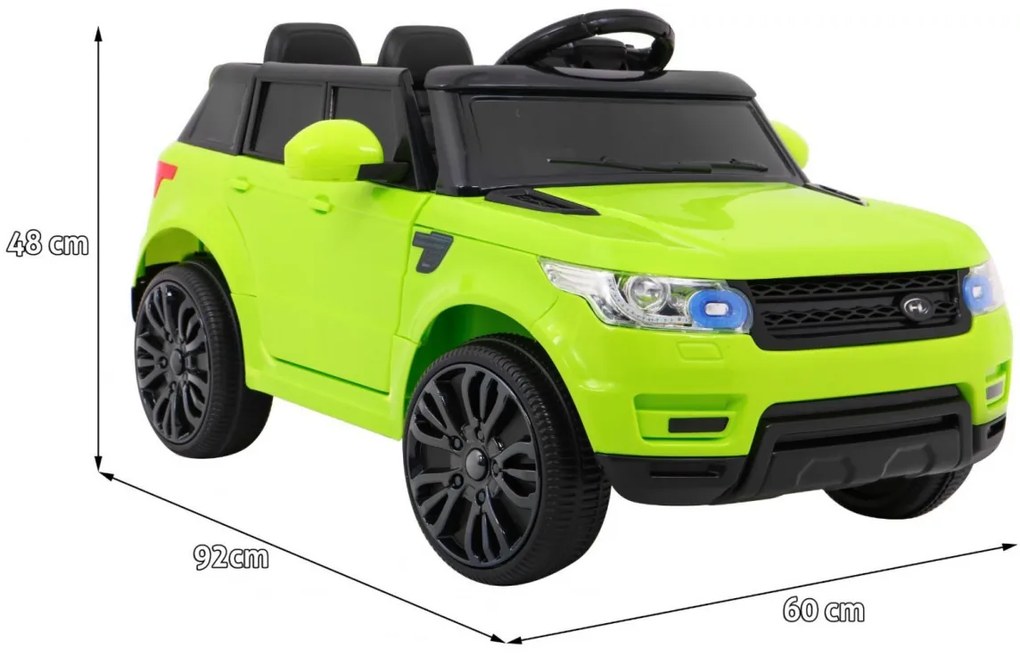 Carro elétrico para Crianças Start Run, 12V Rodas	e assento plástico Verde
