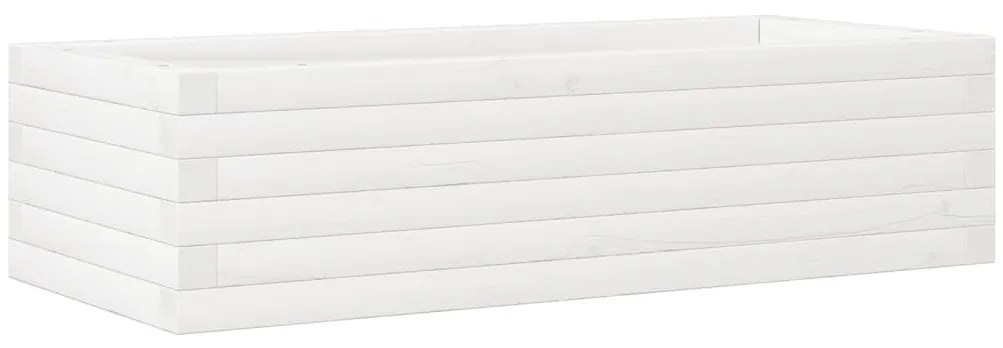 Vaso/floreira de jardim 90x40x23 cm madeira pinho maciça branco