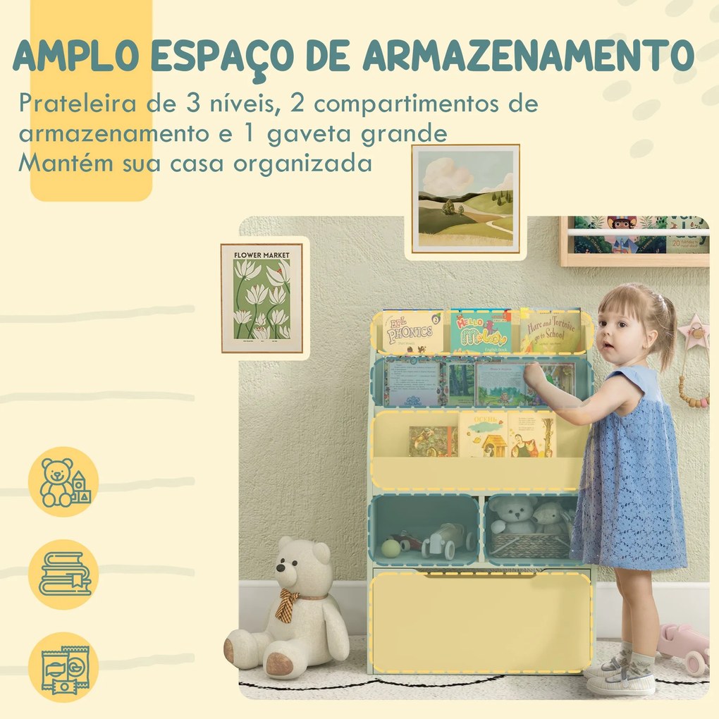 Estante com Prateleiras – Modelo Bergen – 60x29 – Madeira – 6 Níveis