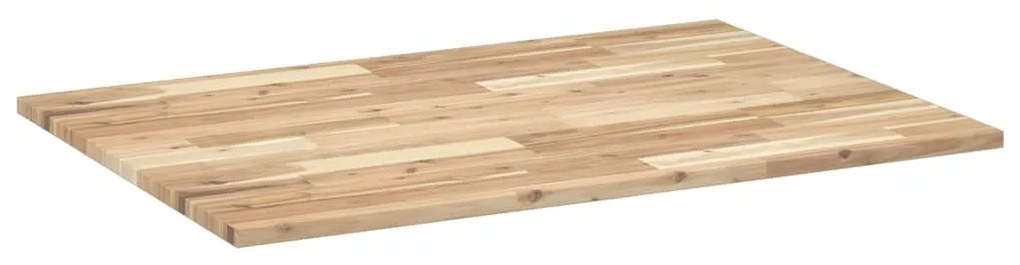 Tampo de mesa retangular 80x70x2 cm madeira de acácia maciça