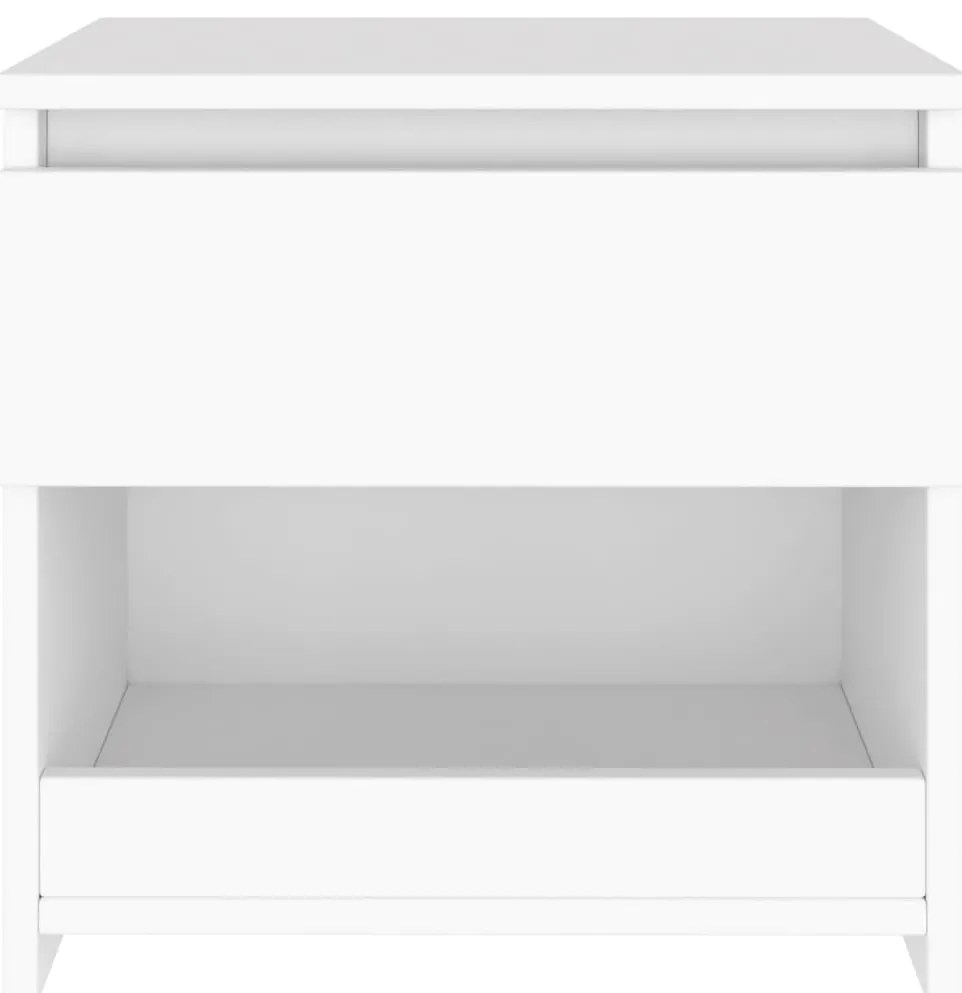 Mesas de cabeceira 2 pcs 40x30x39 cm derivados madeira branco