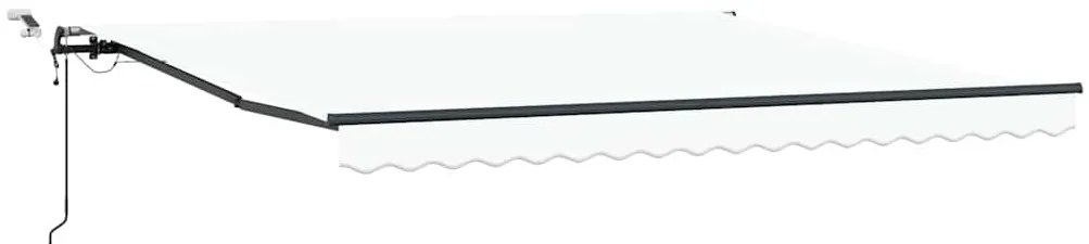 Toldo Retrátil Automático vidaXL com LED Branco 400x350 cm