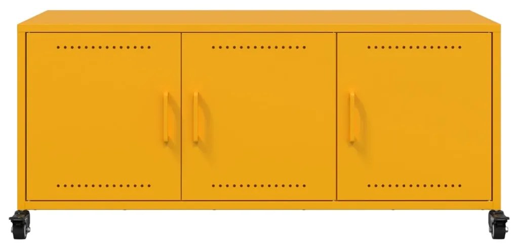 Móvel de TV 100,5x39x43,5 cm aço amarelo mostarda