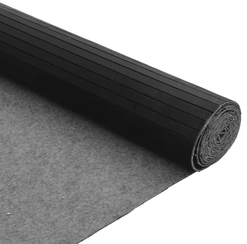Tapete retangular 80x100 cm bambu preto