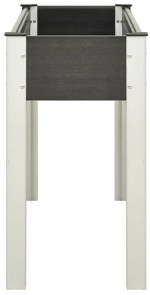 Canteiro de jardim elevado 120x40x75 cm WPC cinzento