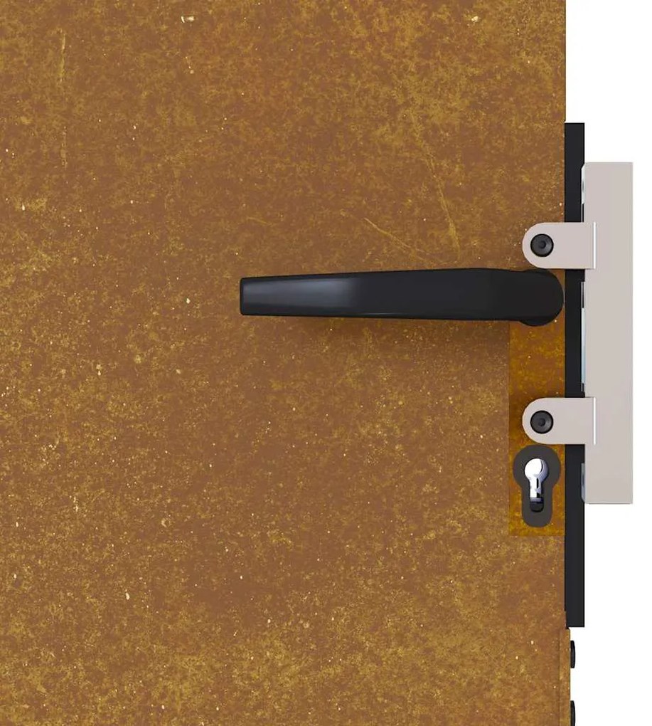 Portão de jardim 85x200 cm aço corten