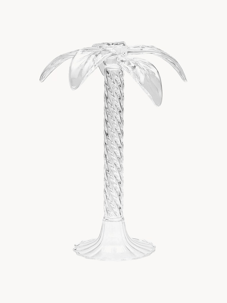 Castiçal em vidro borosilicato artesanal Palm Tree