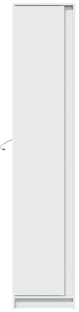 Armário alto com luzes LED derivados de madeira branco