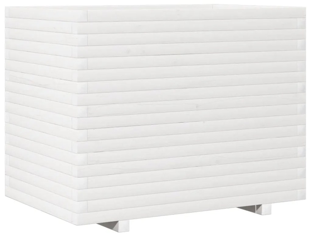 Vaso/floreira de jardim 90x60x72 cm pinho maciço branco