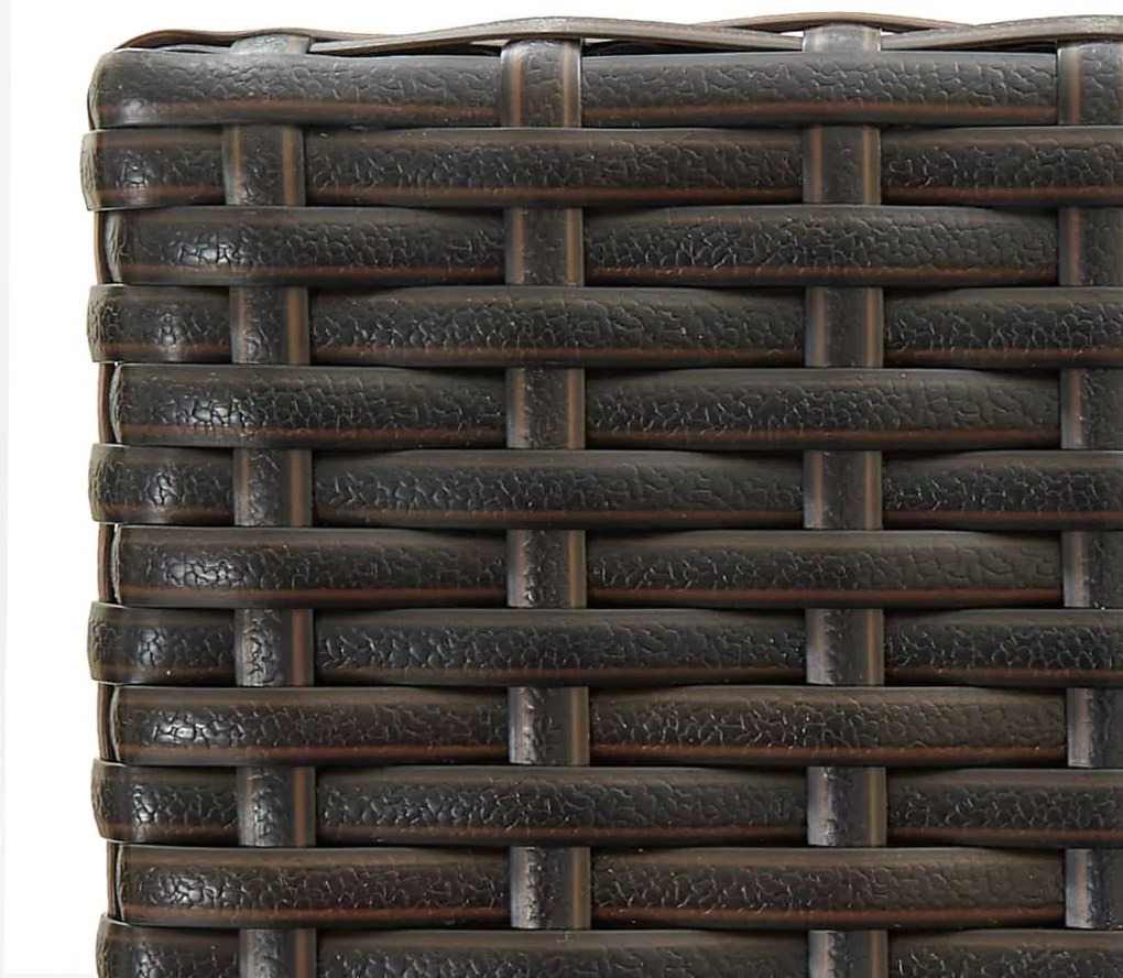 7 pcs conjunto de bar para jardim castanho