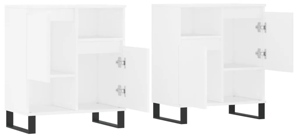 Aparadores 2 pcs derivados de madeira branco