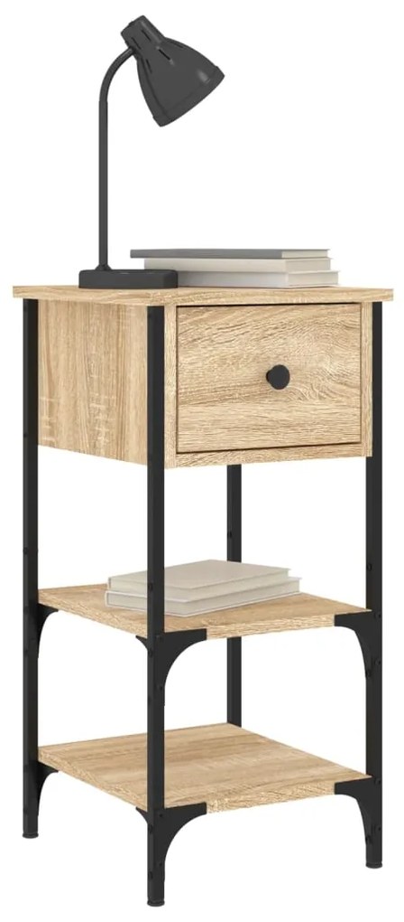 Mesa cabeceira 34x36x70 cm derivados madeira carvalho sonoma