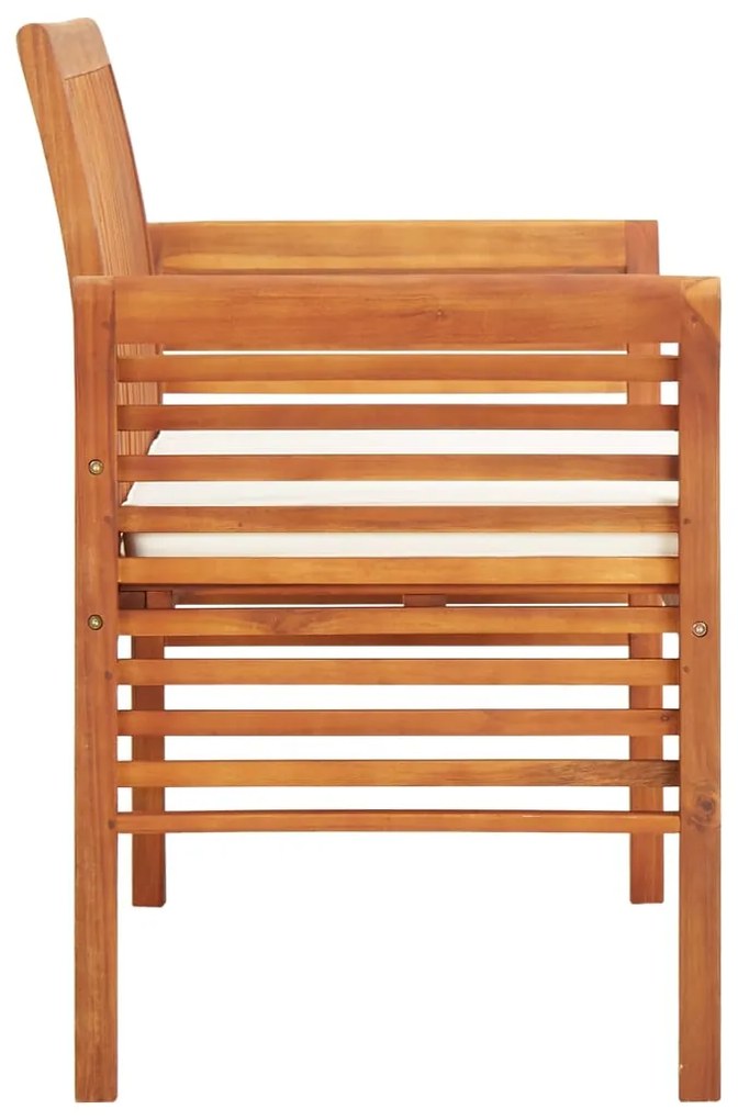 Banco de jardim 2 lugares c/ almofadão 120 cm acácia maciça