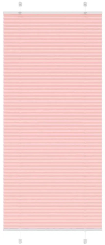 Rosa Plissada Cega 95x200 cm Largura Tecido 94,4 cm Poliéster