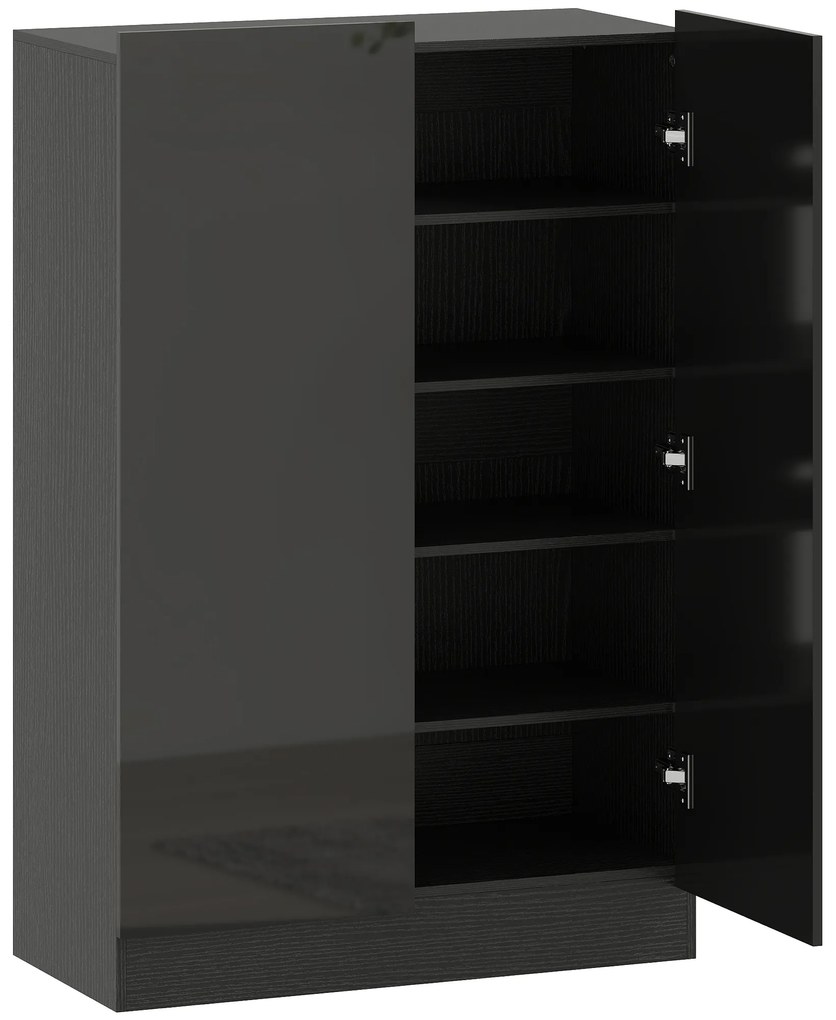 HOMCOM Sapateira para Entrada com Prateleiras Ajustáveis para 20 Pares de Sapatos 72x34,5x103 cm Preto