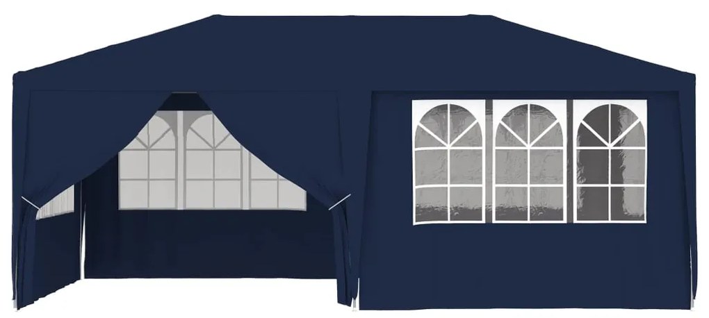 Tenda festas profissional c/ paredes laterais 4x6m 90g/m² azul