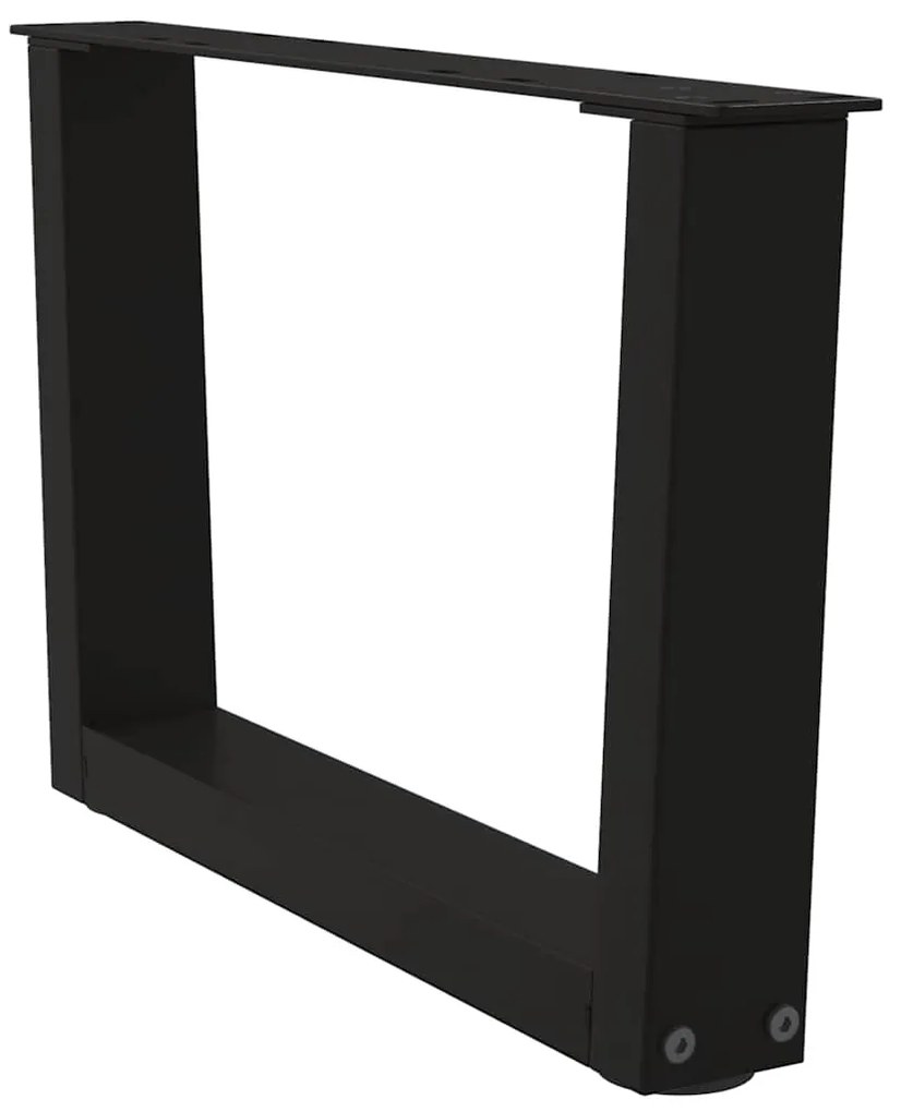 Pés para mesa de centro em V 2 peças preto 50x(30-31,3) cm aço