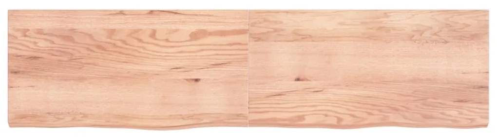 Bancada p/ WC 200x50x(2-6) cm madeira maciça tratada castanho