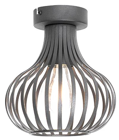 Candeeiro de teto moderno preto 18 cm - Saffira Moderno