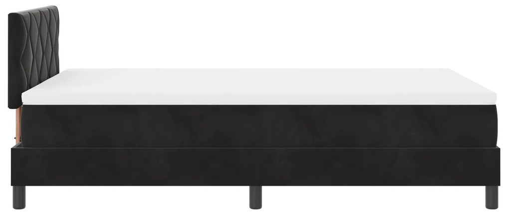 Cama Box Spring com Colchão vidaXL Preta 120x200 cm Veludo