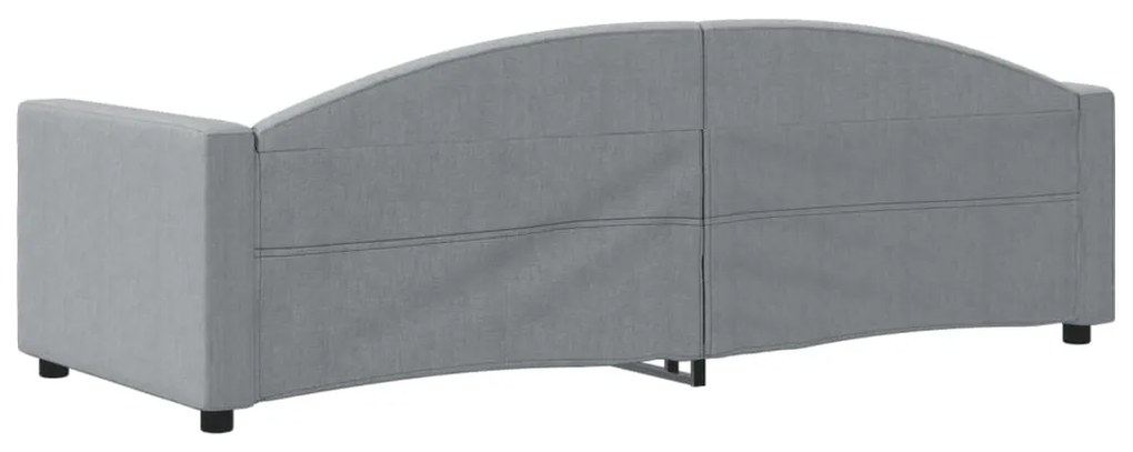 Sofá-cama 80x200 cm tecido cinzento-claro