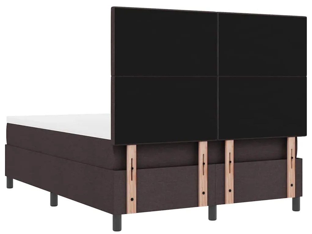 Cama Box com Colchão e LED Marrom Escuro - 140 x 190 cm