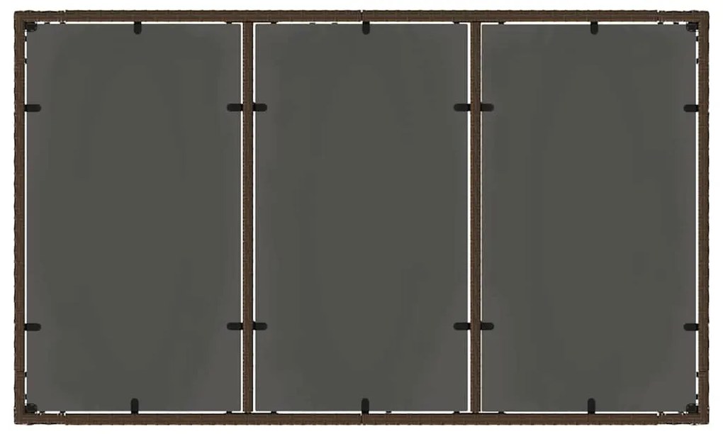 Conjunto de Jantar para Jardim 5 pcs Castanho 150 x 90 x 75 cm