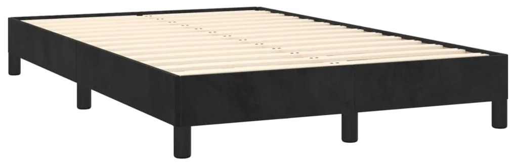 Cama boxspring com colchão 120x190 cm veludo preto