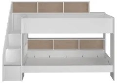Beliche SUPER JOJO Branco e Carvalho L90 x P200 cm