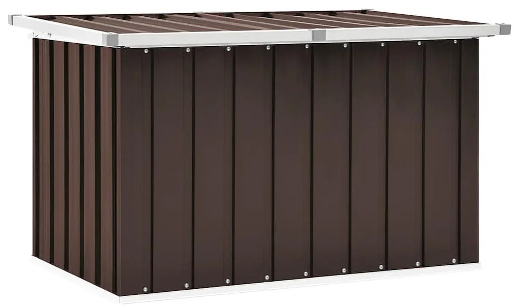 Caixa de arrumação para jardim 109x67x65 cm castanho
