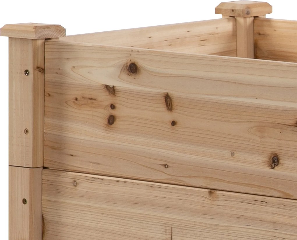 Caixa de Plantio de Madeira Caixa de Plantio de Jardim com 3 Níveis De