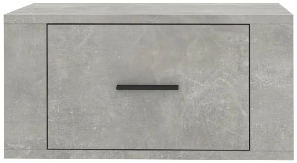 Mesa de cabeceira de parede 50x36x25 cm cinzento cimento