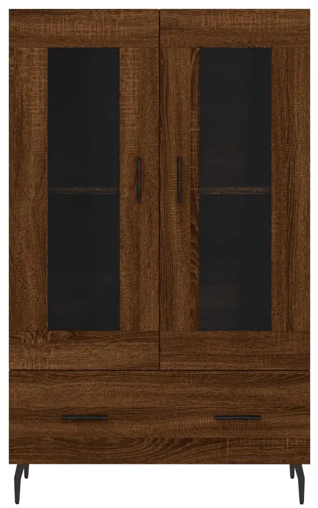 Armário alto derivados madeira 69,5x31x115 cm carvalho castanho