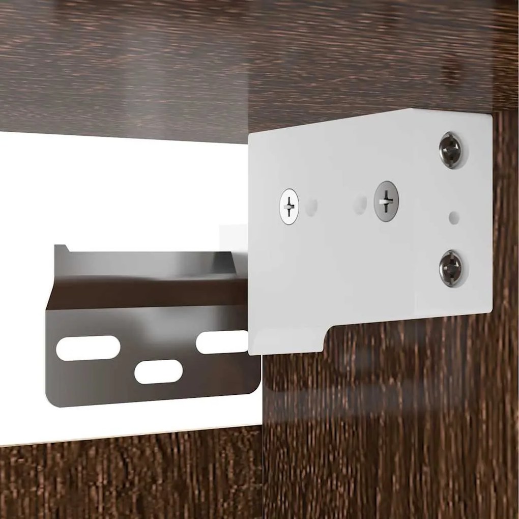 Móveis de TV de parede 2pcs 30,5x30x30 cm cor carvalho castanho