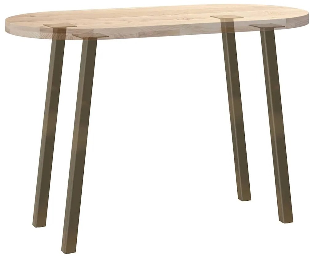 Pés de mesa de console 4 peças aço natural 72 cm aço