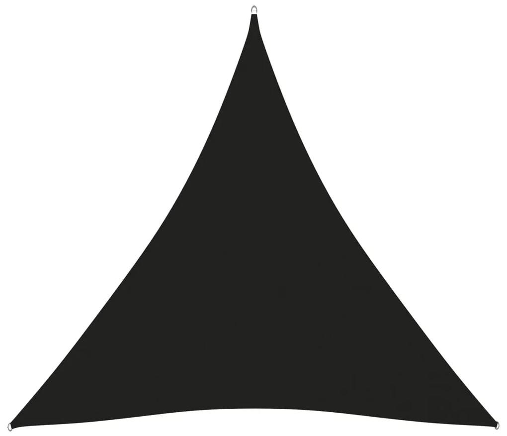 Para-sol estilo vela tecido oxford triangular 5x5x5 m preto