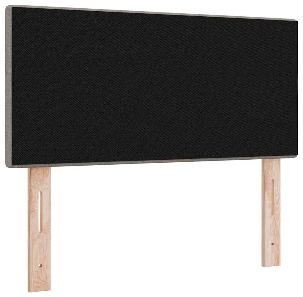 Cabeceira LED taupe estofada com botões de 90 cm