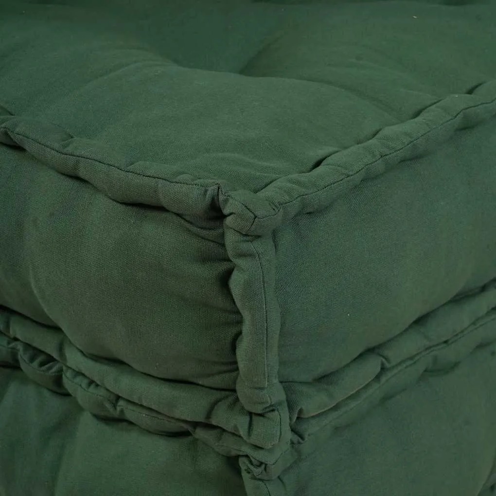 Pufe modular 70x70x36 cm tecido verde