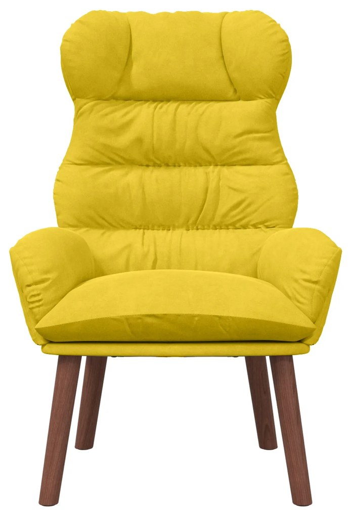 Cadeira Relaxante Veludo Amarelo
