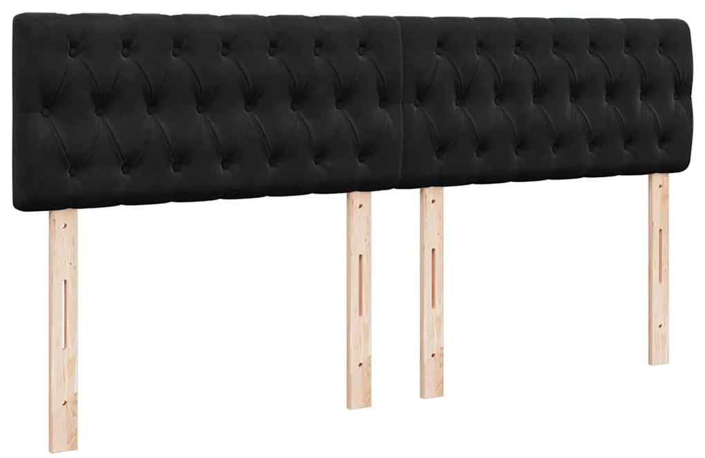 Cama com molas/colchão 180x200 cm veludo preto