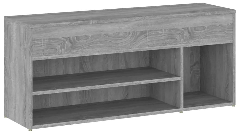Banco sapateira 105x30x45 cm derivados madeira cinzento sonoma