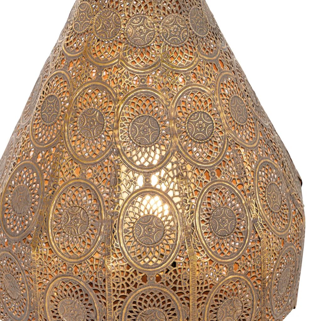 Candeeiro de mesa oriental dourado 26 cm - Mowgli Oriental