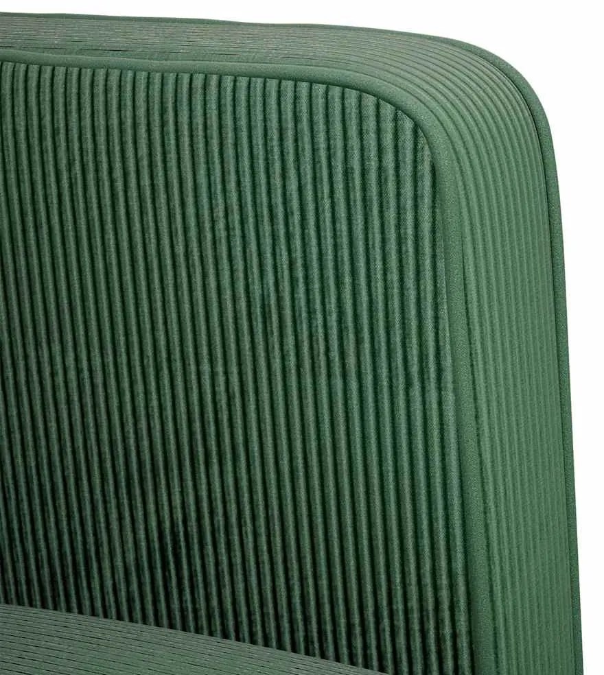 Poltrona com apoio de braços 54 cm tecido corduroy verde escuro