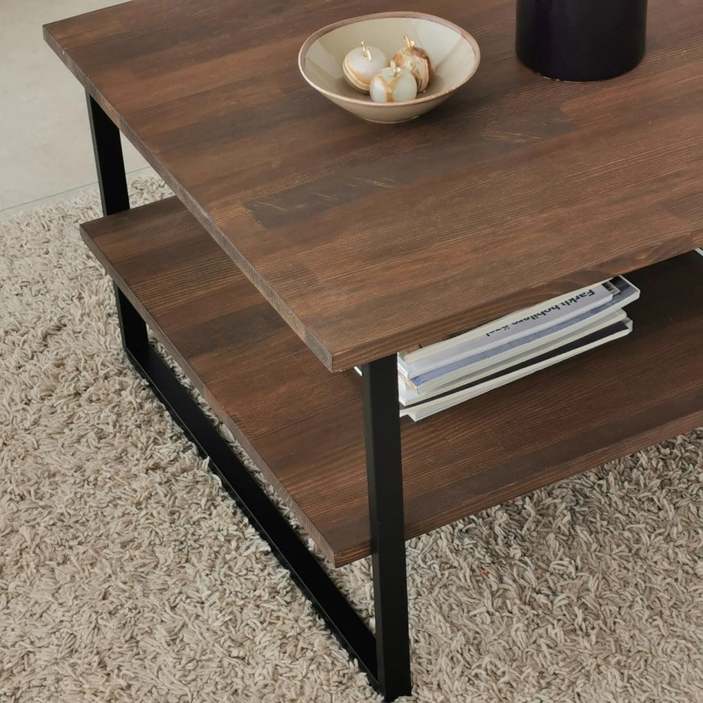 Mesa de Café Neta – Nogueira – 85x40x60 cm