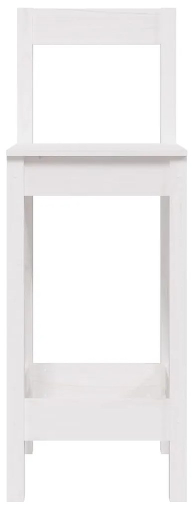 Cadeiras de bar 2 pcs 40x41,5x112 cm pinho maciço branco